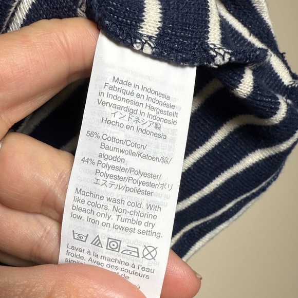 Madewell Balloon Sleeve Mockneck Stripped Sweater Shirt Sz S - Picture 6 of 8